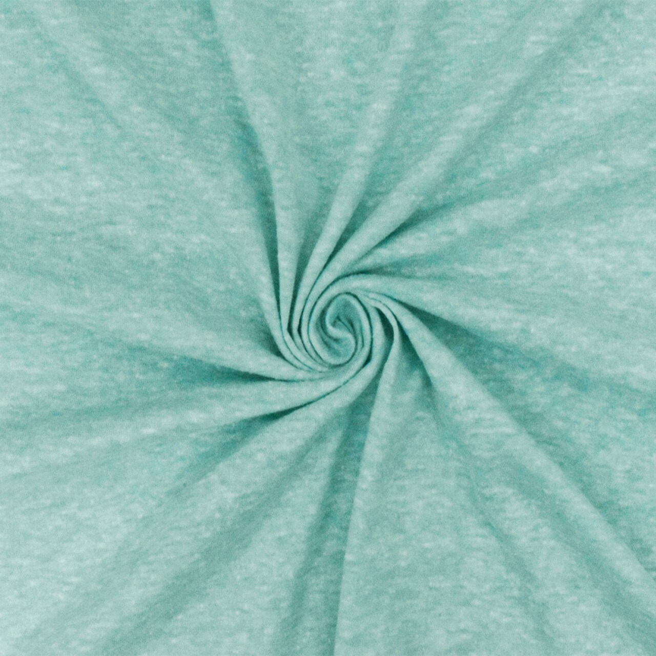 Clean Teal-White Slub Texture Stretch Polyester Jersey Knit Fabric By the Yard